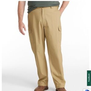 L.L. Bean Tropic-Weight Cargo Pants Men 31x30 Khaki Natural Fit, Comfort Waist